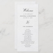 Einfache Minimalistische Eukalyptus-Hochzeit Programm (Vorne/Hinten)