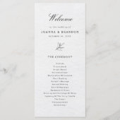 Einfache Minimalistische Eukalyptus-Hochzeit Programm (Vorderseite)