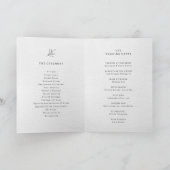 Einfache Minimalistische Eukalyptus-Hochzeit Programm (Innenseite)