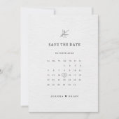 Einfache Minimalistische Eukalyptus-Hochzeit Save The Date (Vorderseite)