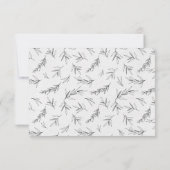 Einfache Minimalistische Eukalyptus Olive QR-Code RSVP Karte (Rückseite)