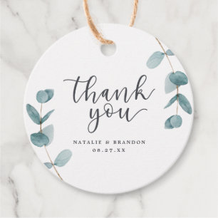 Einfache Minimalistische Eukalyptus & Script Viele Geschenkanhänger