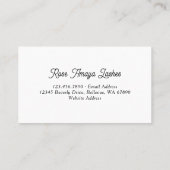 Einfache Minimalistische Eyelash Extensions Schönh Visitenkarte (Rückseite)