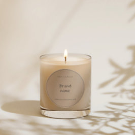 Einfache Minimalistische Faltschachtel mit Kraft-K Runder Aufkleber