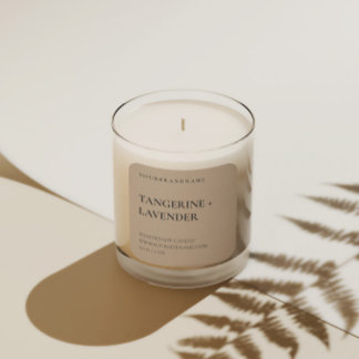 Einfache Minimalistische Faltschachtel Rustic Kraf Quadratischer Aufkleber