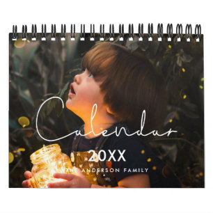 Einfache minimalistische Familie 2026 Foto Kalender