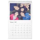 Einfache minimalistische Familienkalender 2026 Kalender (Feb 2027)