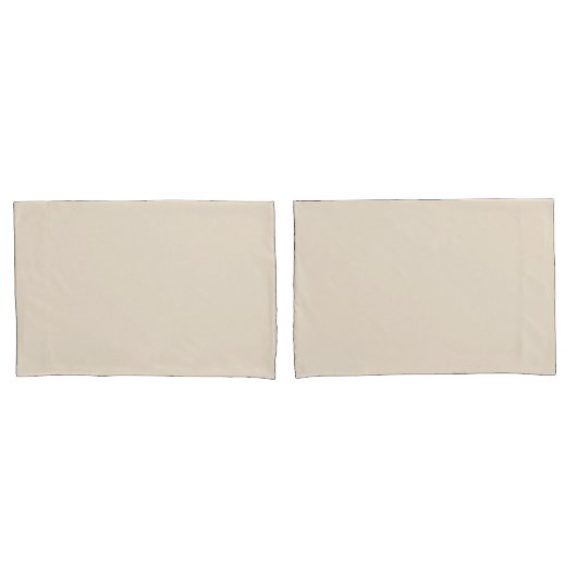 Einfache Minimalistische Farbbeige Kissenbezug (Vorderseite-Set)