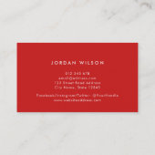 Einfache Minimalistische Farbe für das Hinzufügen Visitenkarte (Rückseite)