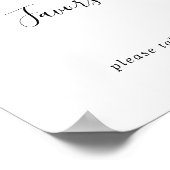 Einfache Minimalistische Favoritensignierung Poster (Ecke)