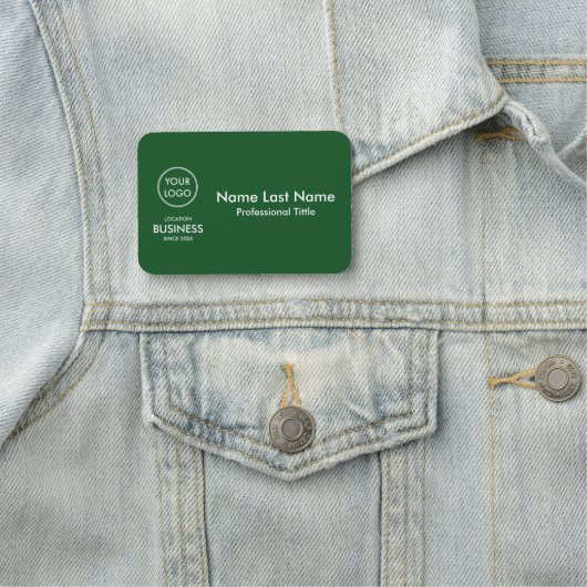 Einfache Minimalistische Firmenlogos Grün Namensschild (Beispiel)