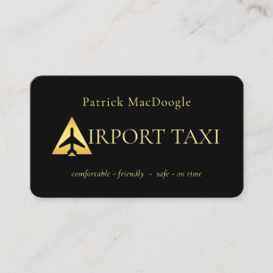 Einfache Minimalistische Flughafentaxi Visitenkarte