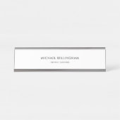 Einfache Minimalistische Form Schreibtischnamensplakette (Vorderseite )