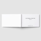 Einfache Minimalistische formelle Hochzeitsgoldfol Gästebuch (Voll)