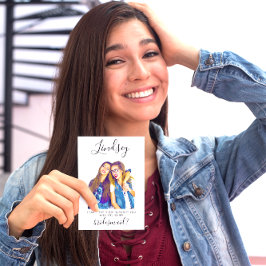 Einfache Minimalistische Foto Bridesmaid Einladung