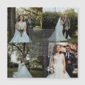 Einfache Minimalistische Foto Collage Wedding Viel Magnetkarte (Vorderseite)