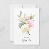 Einfache Minimalistische Foto Flower Girl Einladun Einladung (Rückseite)