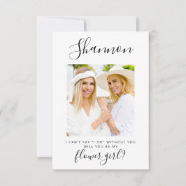 Einfache Minimalistische Foto Flower Girl Einladun Einladung