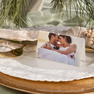 Einfache minimalistische Foto-Hochzeit-Dankeskarte Dankeskarte