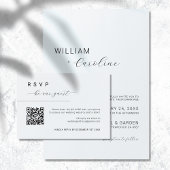 Einfache Minimalistische Foto-Hochzeit Einladung