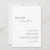 Einfache Minimalistische Foto-Hochzeit Einladung (Vorderseite)