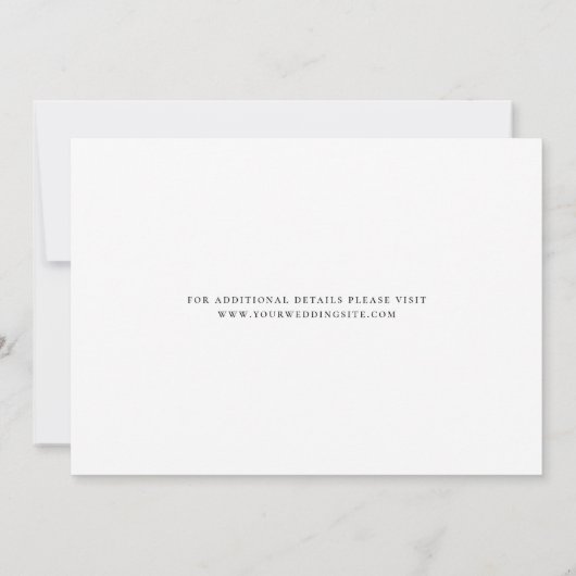 Einfache Minimalistische Foto-Hochzeit Save The Date (Rückseite)