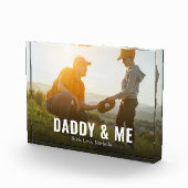 Einfache Minimalistische Foto-Kalligrafie Daddy an Fotoblock (Rechts)