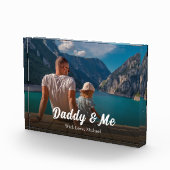 Einfache Minimalistische Foto-Kalligrafie Daddy an Fotoblock (Rechts)