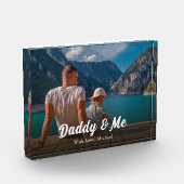 Einfache Minimalistische Foto-Kalligrafie Daddy an Fotoblock (Links)