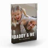 Einfache Minimalistische Foto-Kalligrafie Daddy an Fotoblock (Links)