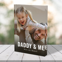 Einfache Minimalistische Foto-Kalligrafie Daddy an Fotoblock