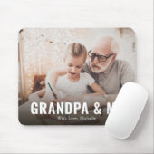 Einfache Minimalistische Foto Kalligrafie Opa & Me Mousepad (Mit Mouse)