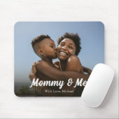Einfache Minimalistische Foto Kalligraphie Mommy a Mousepad (Mit Mouse)