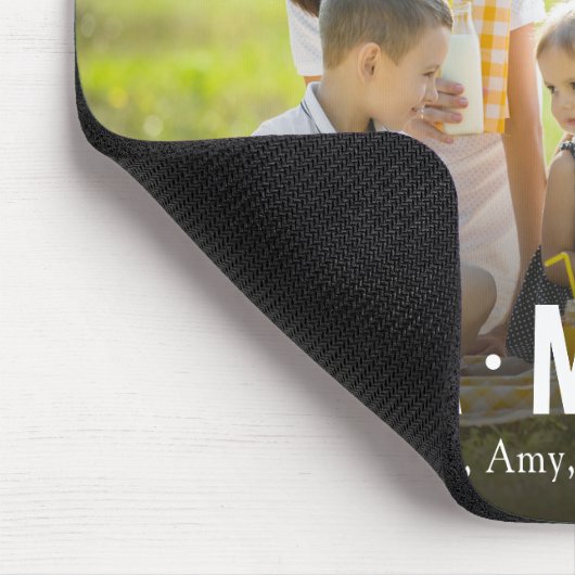 Einfache Minimalistische Foto-Script-Typografie Mousepad (Ecke)