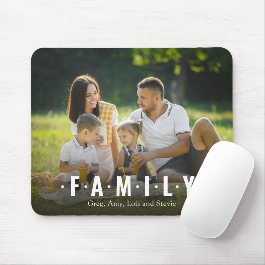 Einfache Minimalistische Foto-Script-Typografie Mousepad (Mit Mouse)