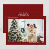 Einfache Minimalistische Foto Weihnachten Weihnach (Vorne/Hinten)