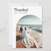 Einfache Minimalistische Fotos mit zwei Armen Dank Einladung (Vorderseite)