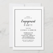 Einfache Minimalistische Frame-Engagement-Partei Einladung (Vorderseite)