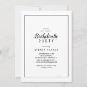 Einfache Minimalistische Frame-Junggeselinnen-Absc Einladung (Vorderseite)
