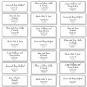 Einfache Minimalistische Frame Wedding Guest Addre Aufkleber (Vorderseite)