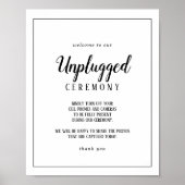 Einfache Minimalistische Frame Wedding Unplugged Z Poster (Vorne)