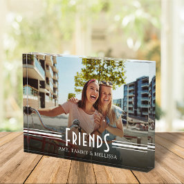 Einfache Minimalistische Freunde Foto Kalligrafie