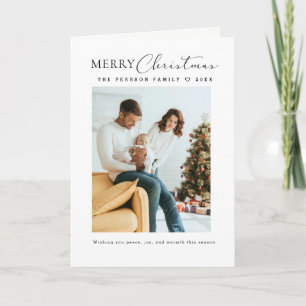 Einfache minimalistische Frohe Weihnachten Familie