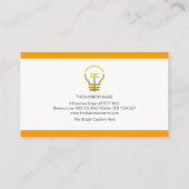 Einfache Minimalistische Gelborange Elektrische Visitenkarte (Rückseite)