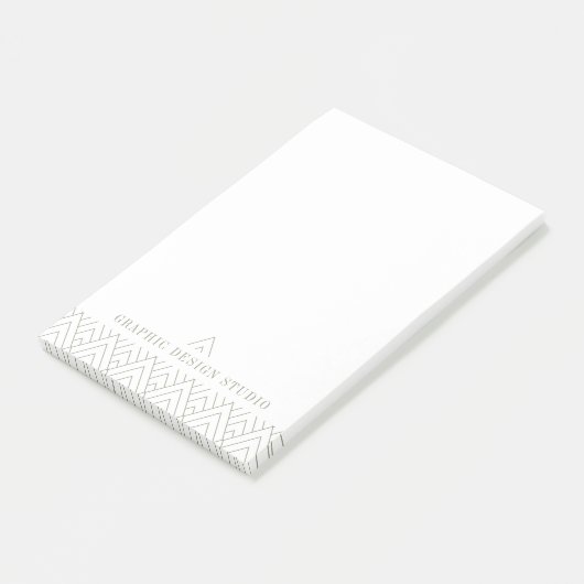 Einfache minimalistische geometrische gemusterte A Post-it Klebezettel (angewinkelt)