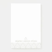 Einfache minimalistische geometrische gemusterte A Post-it Klebezettel (Vorderseite)