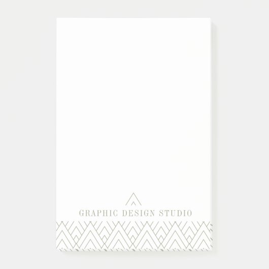 Einfache minimalistische geometrische gemusterte A Post-it Klebezettel (Vorderseite)