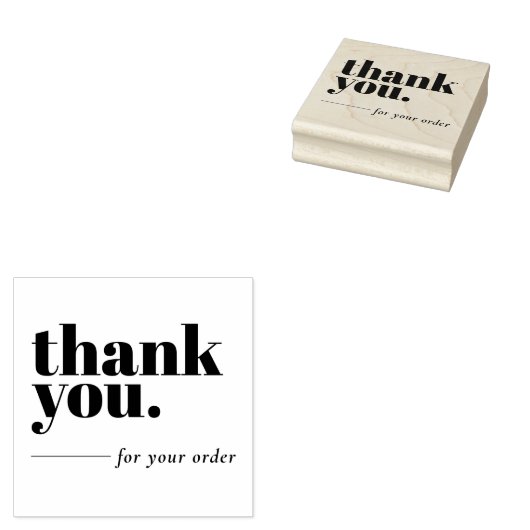 Einfache Minimalistische Geschäftskunde Vielen Dan Gummistempel (Stempel)