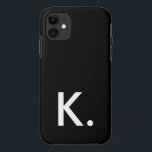 Einfache minimalistische Gewohnheit erste Schwarz- Case-Mate iPhone Hülle<br><div class="desc">Einfache minimalistische benutzerdefinierte erste Schwarz-weiß iPhone 11 Fall</div>