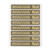 Einfache Minimalistische Gold Buffalo Karierte Wei (Bogen)